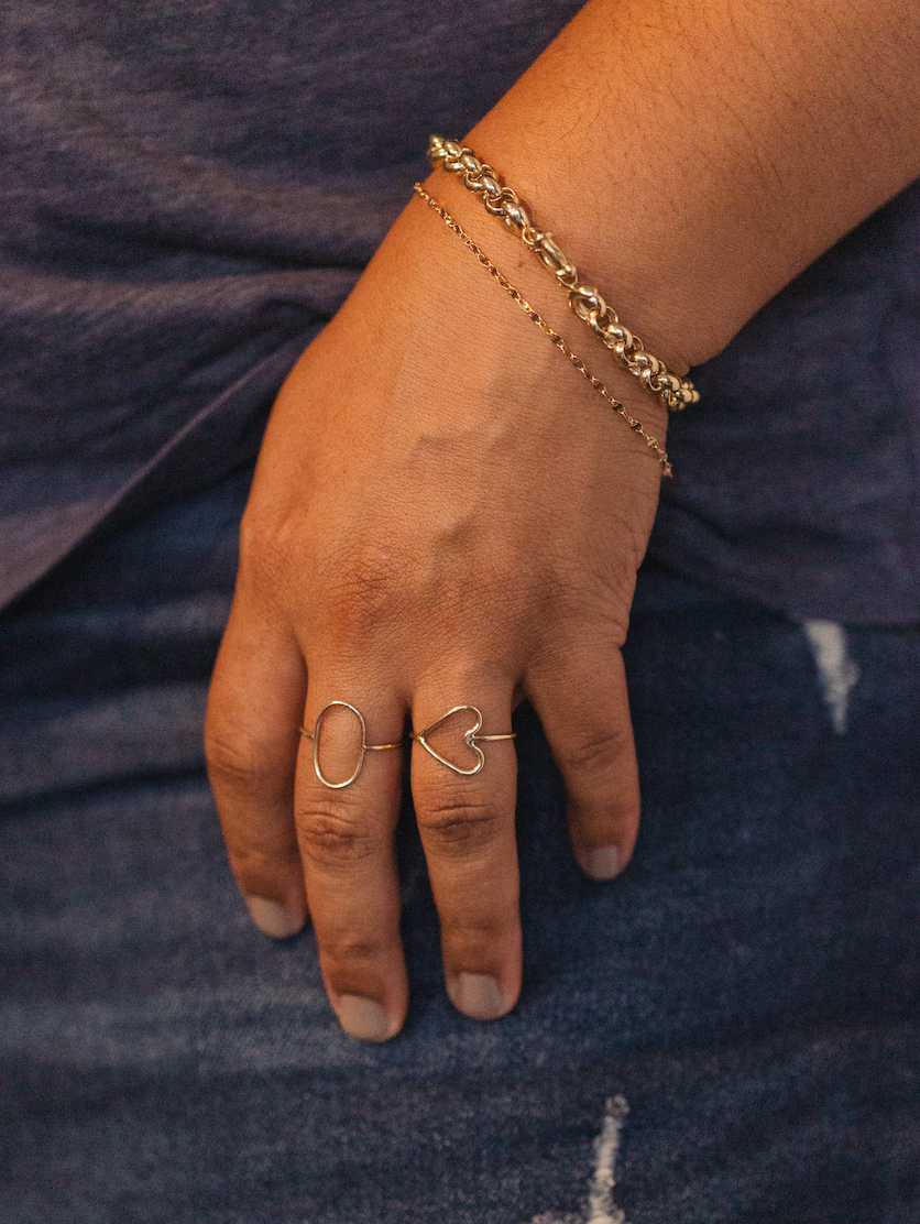 Sweet Sideways Heart Ring