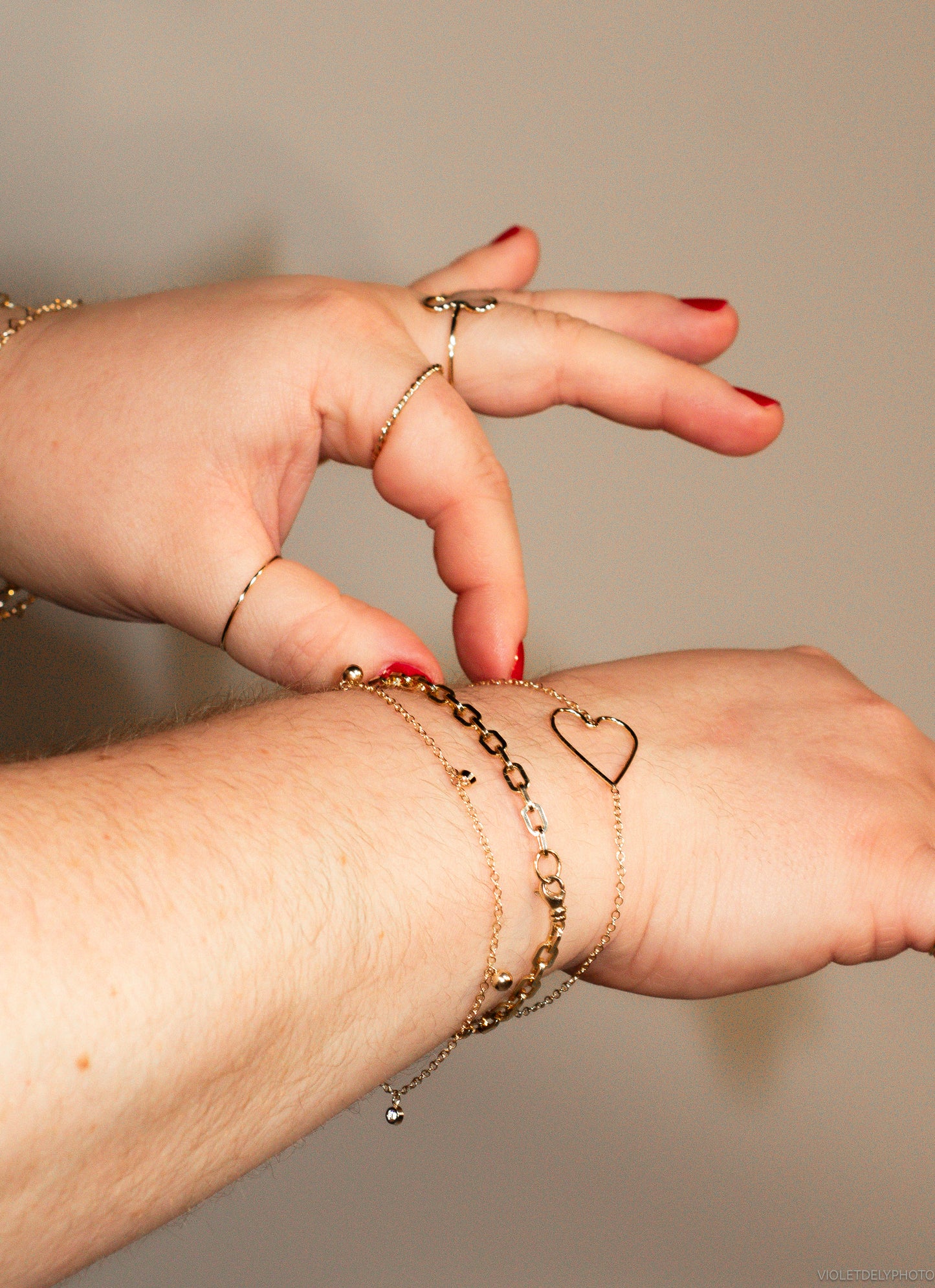 Sweet Sideways Heart Bracelet