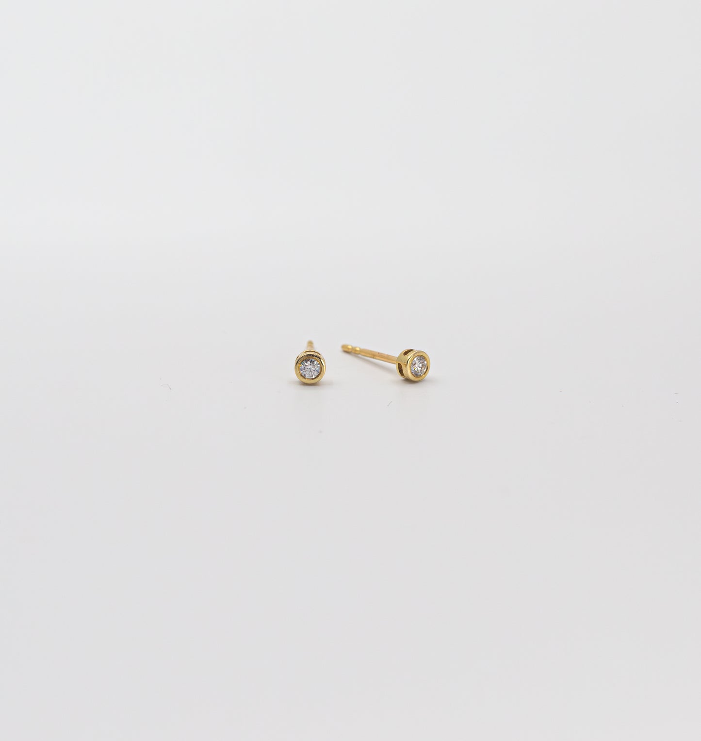 Tiny Round Diamond Studs