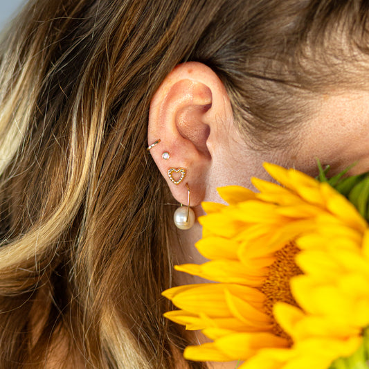 Tiny Round Diamond Studs