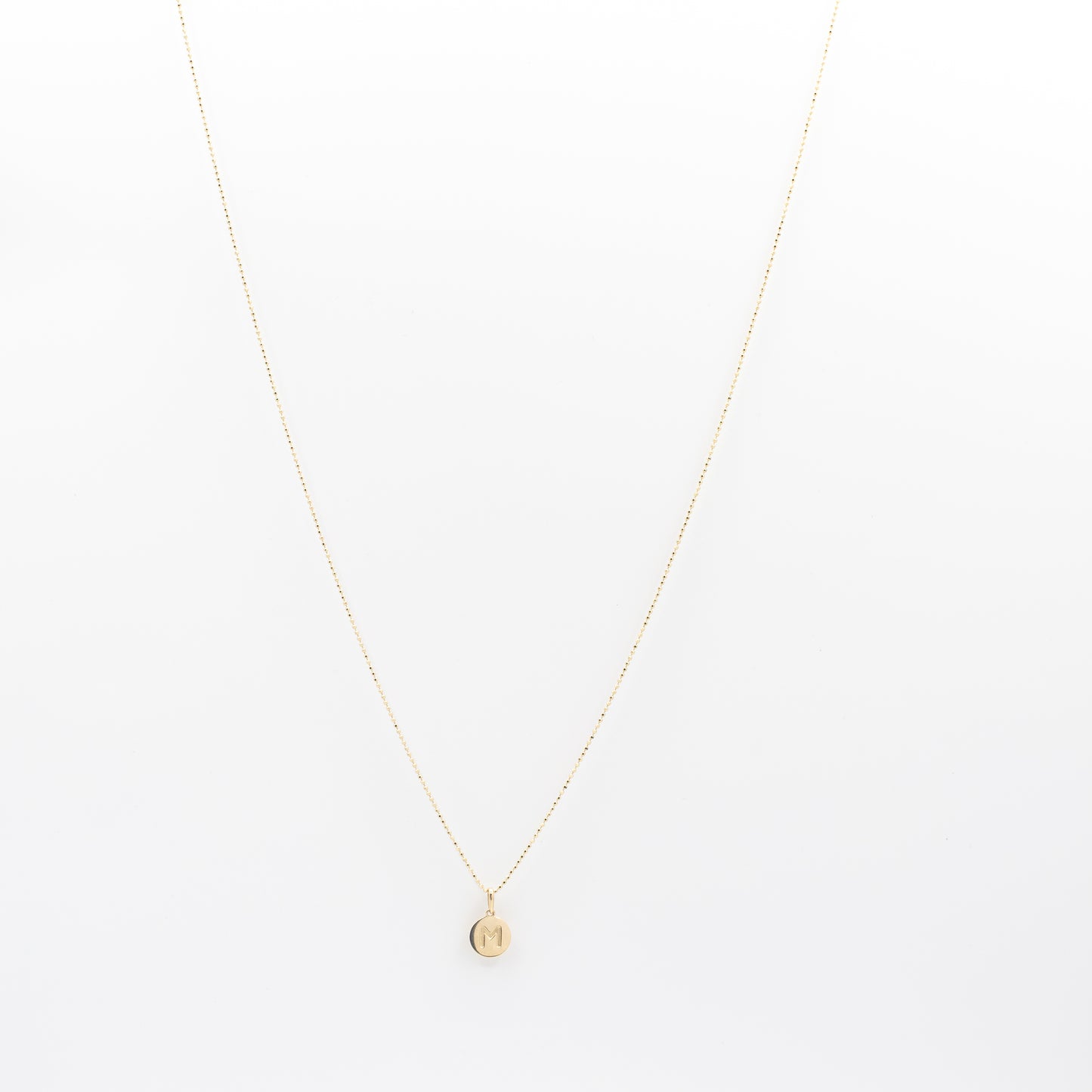 Mini Initial Disc Necklace