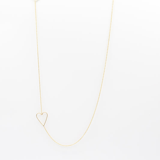 Sweet Sideways Heart Necklace