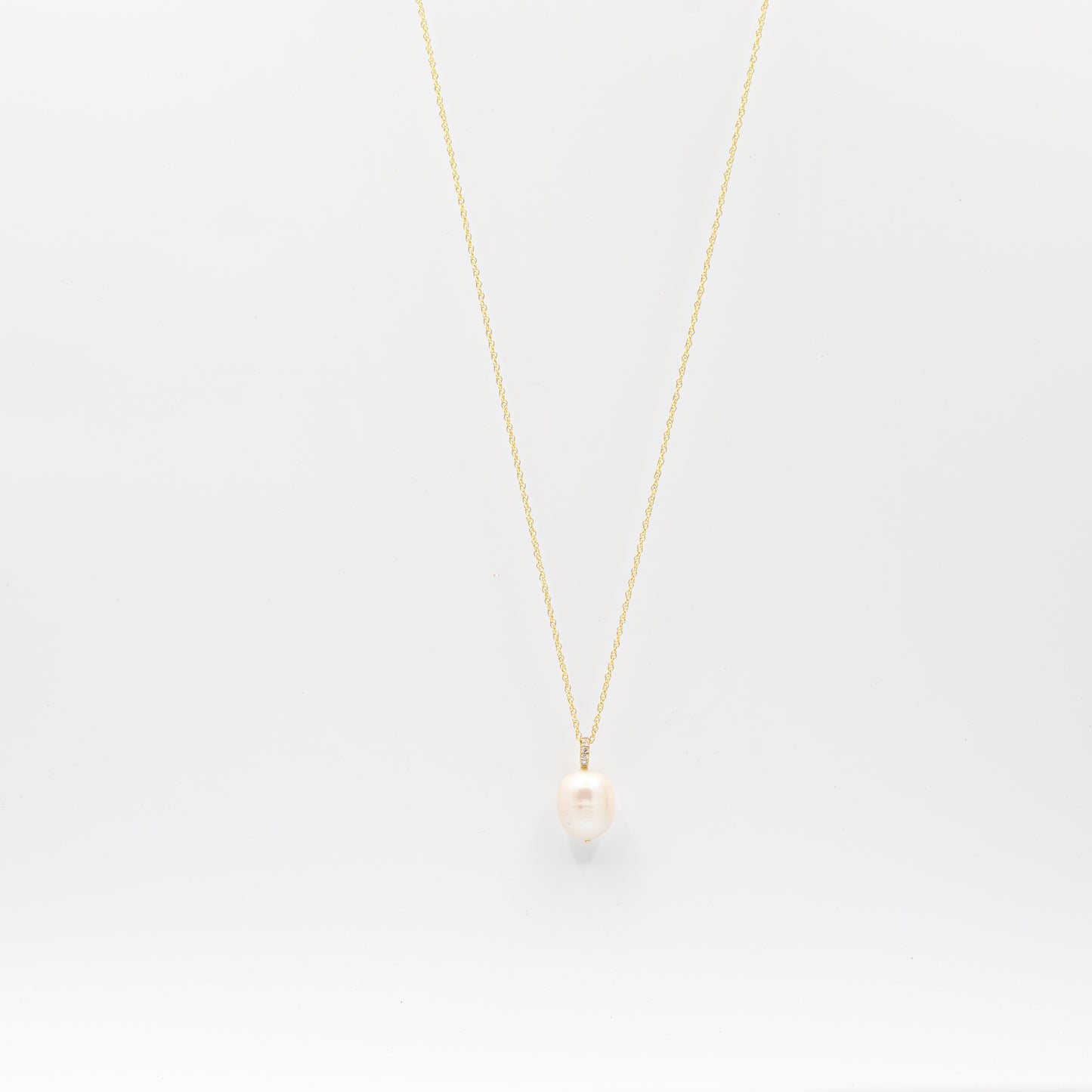 Big Baroque Pearl Drop with Diamonds