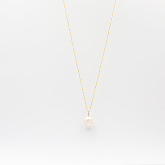 Big Baroque Pearl Drop with Diamonds