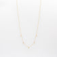 Diamond and Gold Ball Dangle Necklace