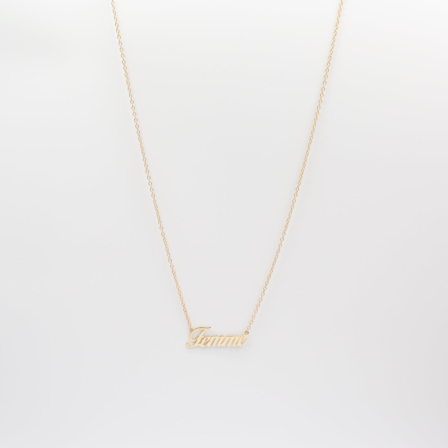 It Me Custom Name Plate Necklace - Cable