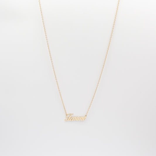 It Me Custom Name Plate Necklace - Cable