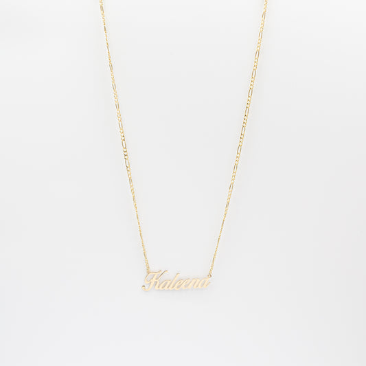 It Me Custom Name Plate Necklace - Figaro